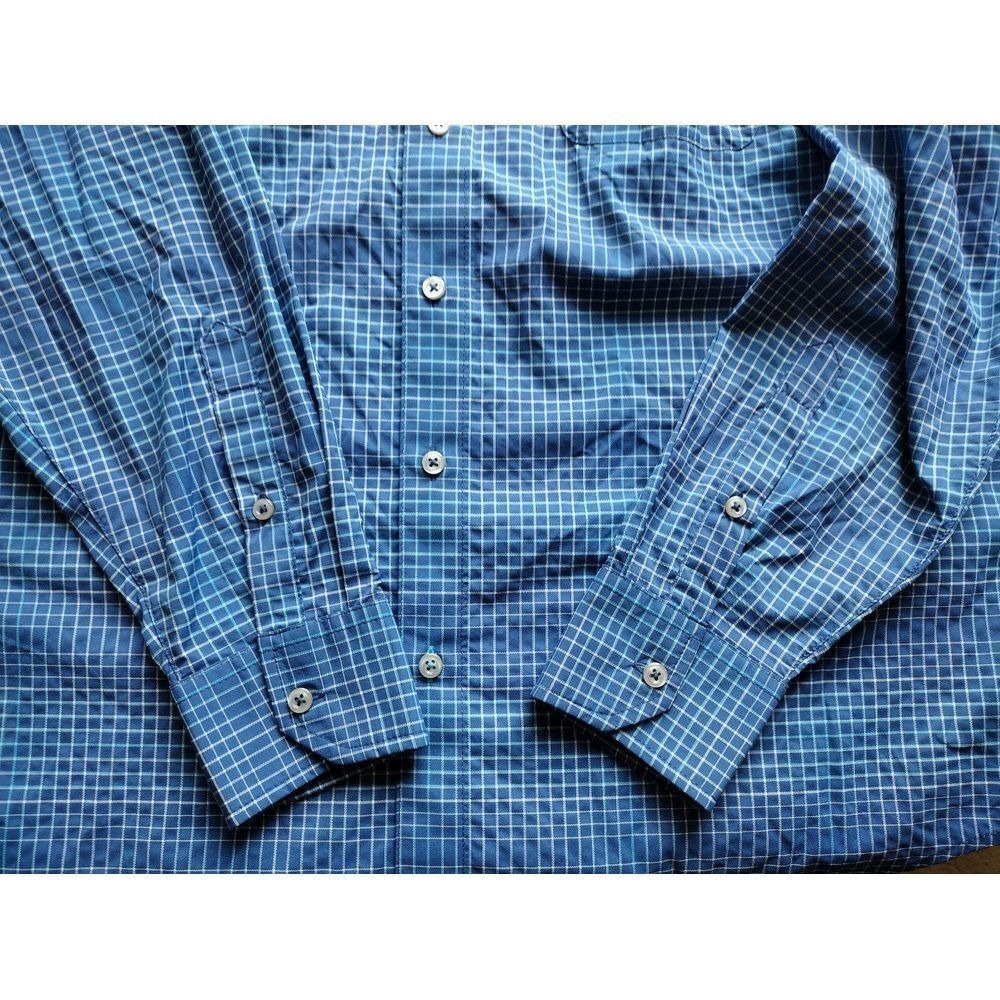Tommy Bahama The Siesta Key Mens L/G Blue Plaid Long Sleeve Button‎ Down Shirt - Picture 5 of 10